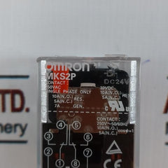 Omron MKS2P Relay, 250vac/30vdc Single Phase Only 10A 02408EW