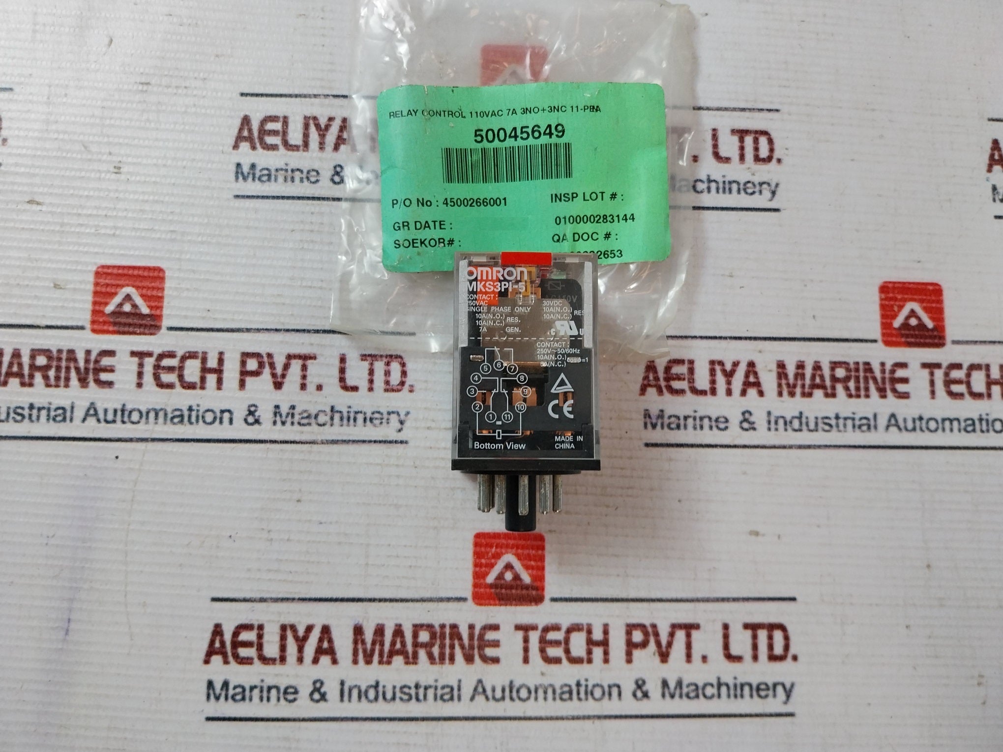 Omron Mks3Pi-5 Power Relay Single Phase Only 250Vac 30Vdc