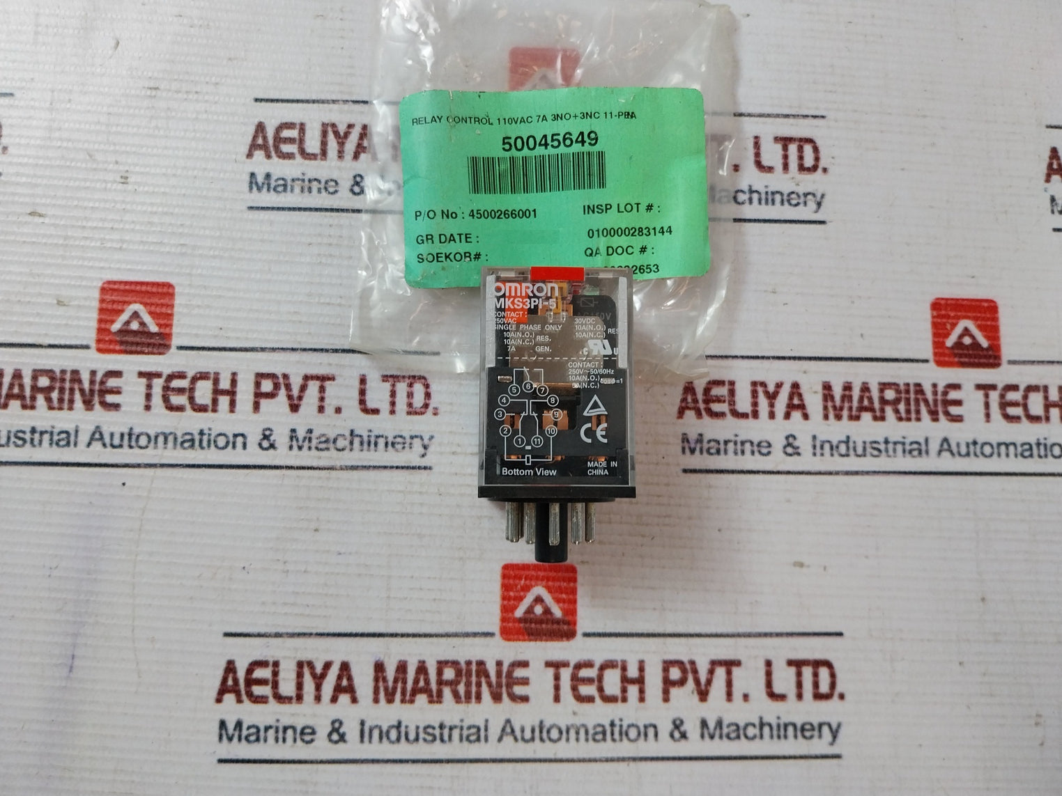 Omron Mks3Pi-5 Power Relay Single Phase Only 250Vac 30Vdc