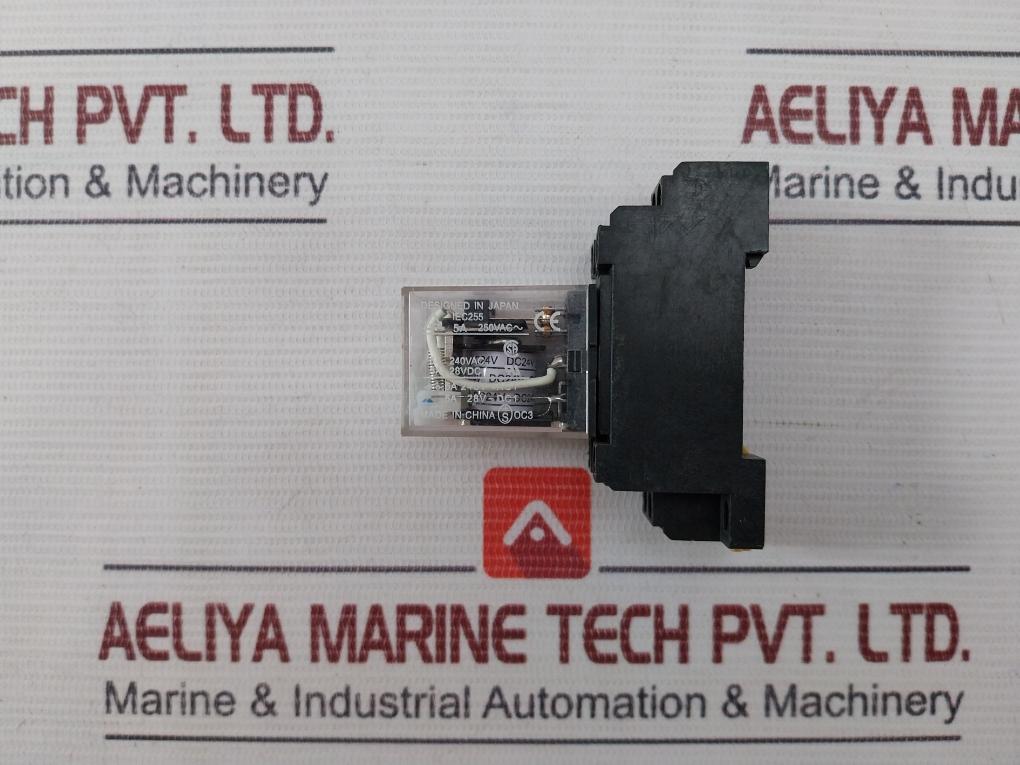 Omron My2N-j Miniature Power Relay W/ Socket Pyf08A-e Sdr Pmy-8 Dc24V