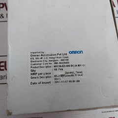 Omron My2n-d2-gs Miniature Power Relay 24vdc 5a 30vdc/5a 250vac
