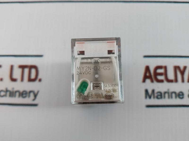 Omron My2n-d2-gs Relay, 24vdc, 5a 250vac , 30y18c2