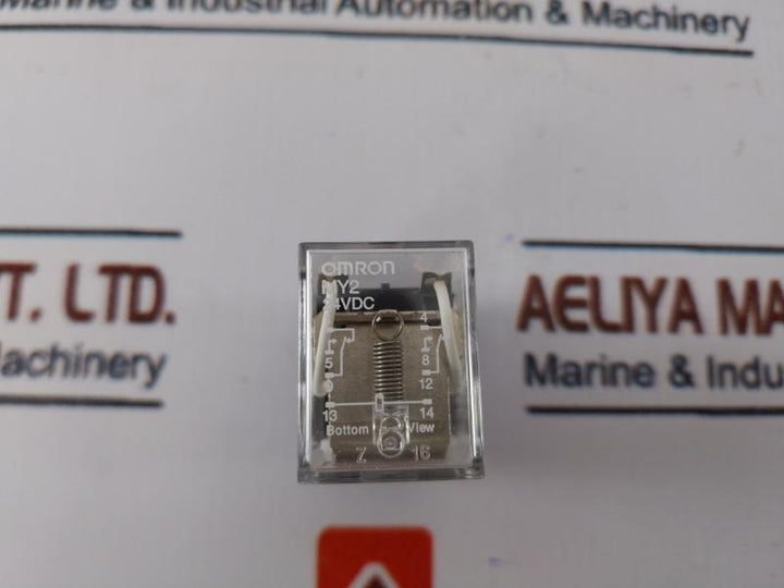 Omron My2n-d2 Dc24 Miniature Power Relay 2-pole 3a At 30vdc 24vdc