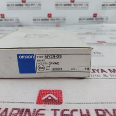 Lot Of 3X Omron My2N-gs Power Relay 9604773-2A 24Vac 5A
