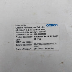 Lot Of 3X Omron My2N-gs Power Relay 9604773-2A 24Vac 5A