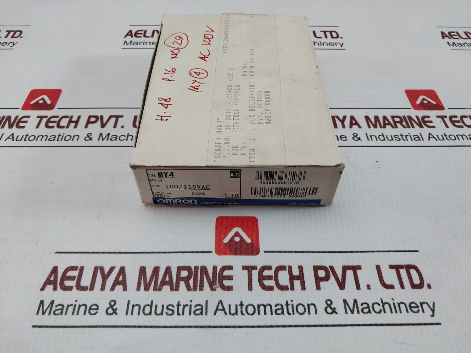 Lot Of 3X Miniature Power Relay My4 Omron 100/110Vac