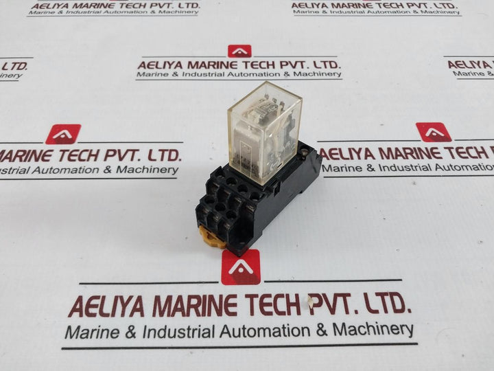 Omron My4-d Miniature Power Relay W/ Socket Pyf14A-e 5A 28V-dc1 Iec255 24Vdc