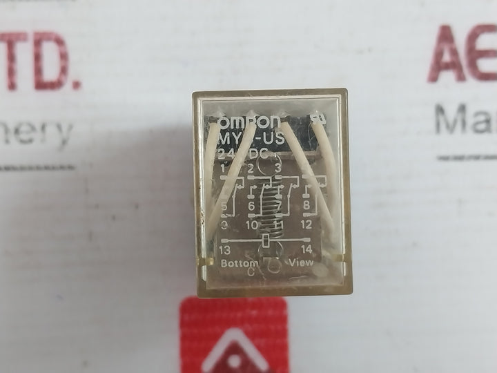 Omron My4-us Miniature Power Relay 14 - Pins 24Vdc Coil 3A 120Vac/28Vdc