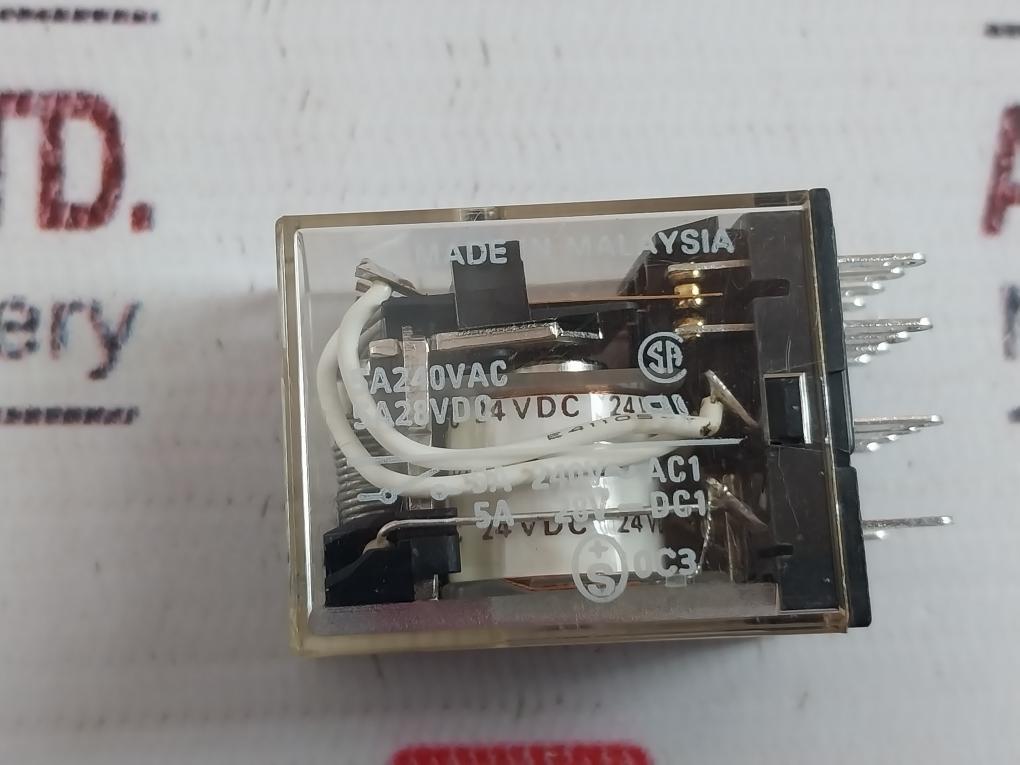 Lot of 2x Omron My414n Power Relay 5a 240vac