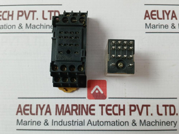 Omron My4I4N Power Relay W/ Socket Pyf14A-e 5A 240Vac 24V Dc