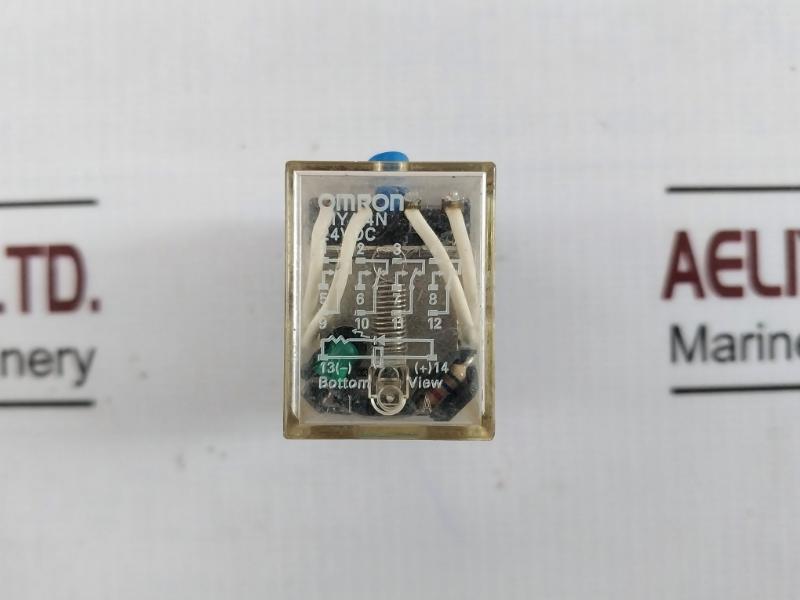 Omron My4I4N Power Relay With Socket Pyf14A-e 5A 250V 24Vdc 5A 28V- Dc1