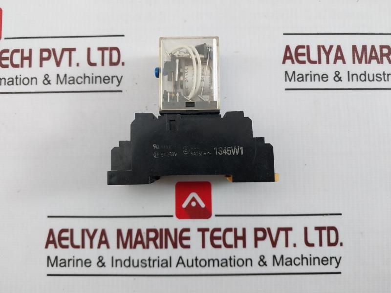 Omron My4I4N Power Relay With Socket Pyf14A-e 5A 250V 24Vdc 5A 28V- Dc1