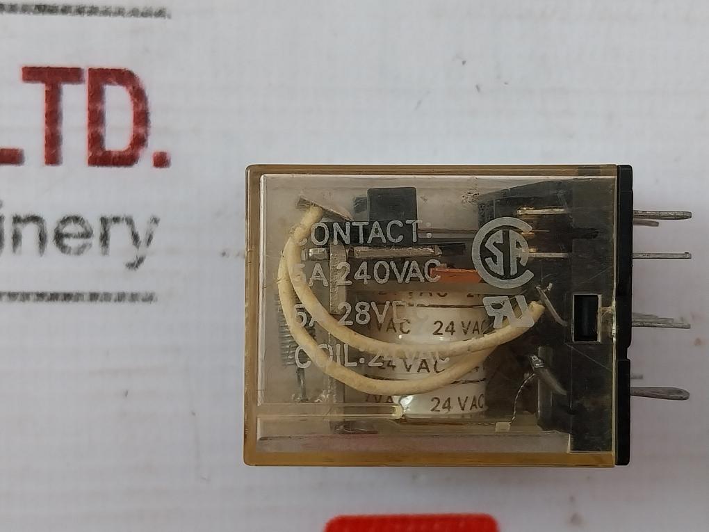 Omron My4 Miniature Power Relay 4-pole Twin Contacts Plug-in Terminal 5A 240Vac