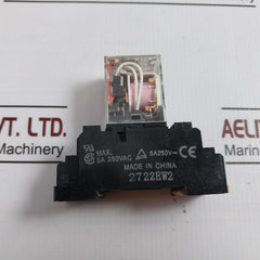Omron My4 Miniature Power Relay With Base 220/240Vac (S) 5A 250Vac 30Vdc