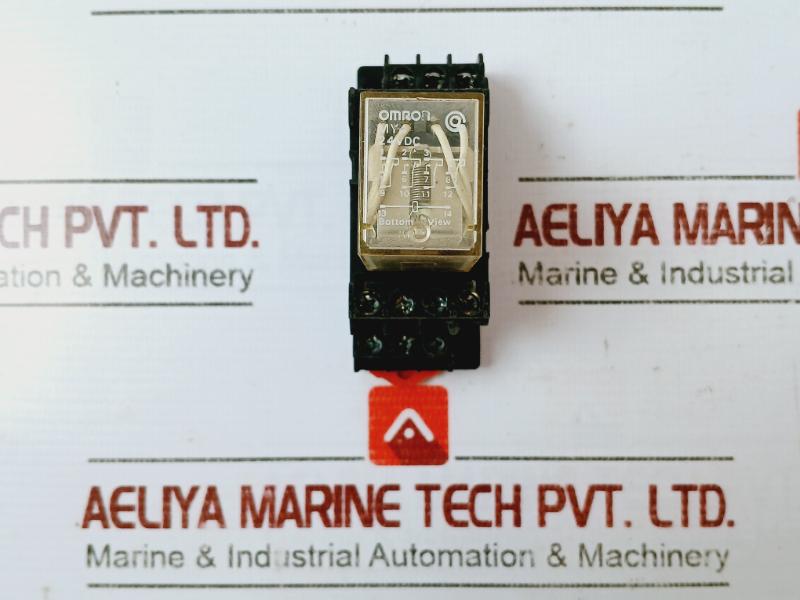 Omron My4 Miniature Power Relay With Schneider Rxze1M4C Plugin Socket 5A 240Vac