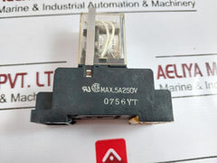 Omron My4 Miniature Power Relay With Socket 0756yt 24vdc