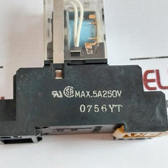 Omron My4 Miniature Power Relay With Socket 24vdc 5a 30vdc/5a 250vac