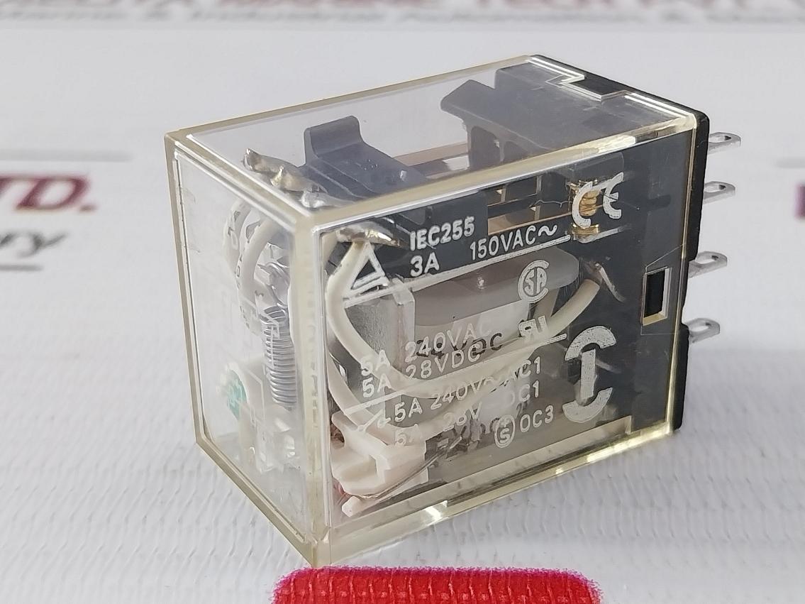 Omron My4N-d2 Miniature Power Relay With Base 24Vdc Iec255 Pyf14A 5A 240V~Ac1