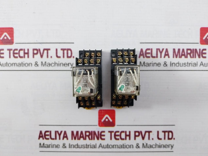 Omron My4N-d2 Miniature Power Relay With Base 24Vdc Iec255 Pyf14A 5A 240V~Ac1