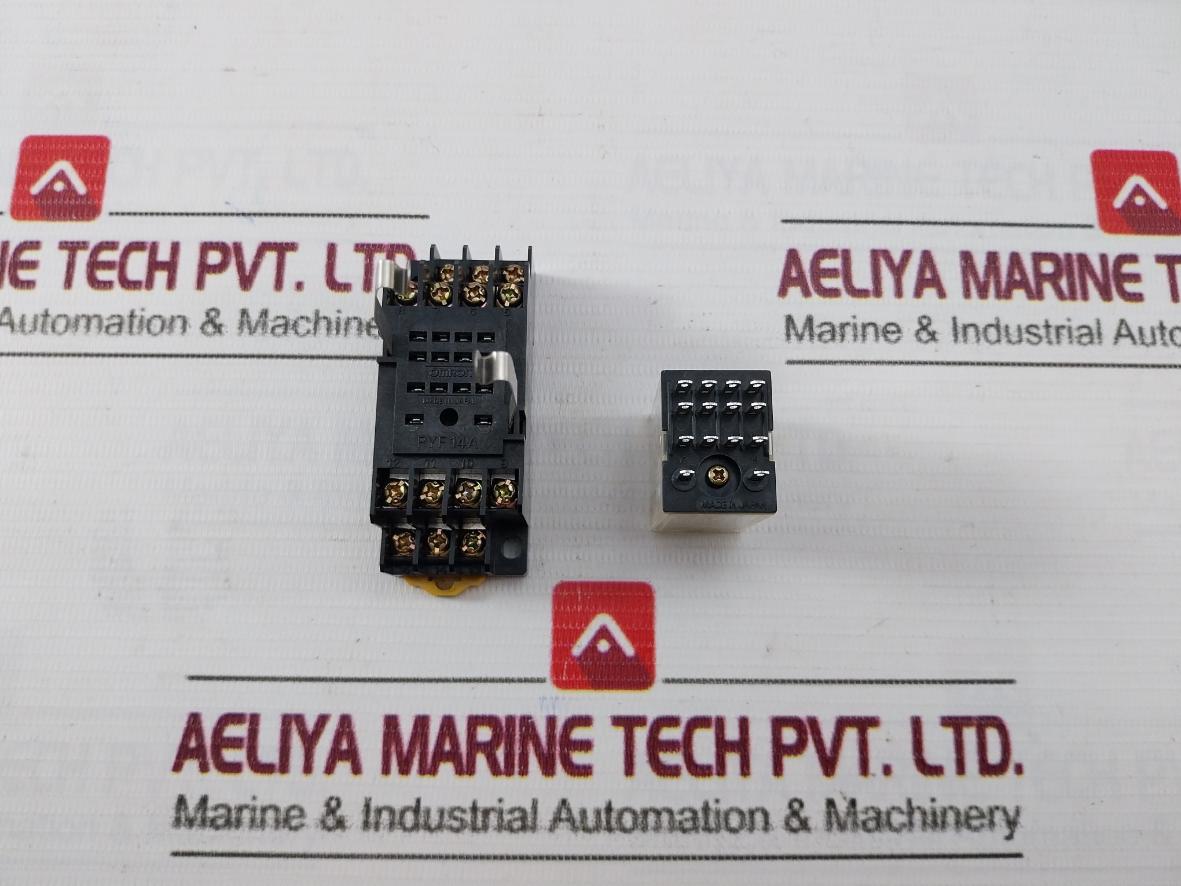 Omron My4N-d2 Miniature Power Relay With Base 24Vdc Iec255 Pyf14A 5A 240V~Ac1