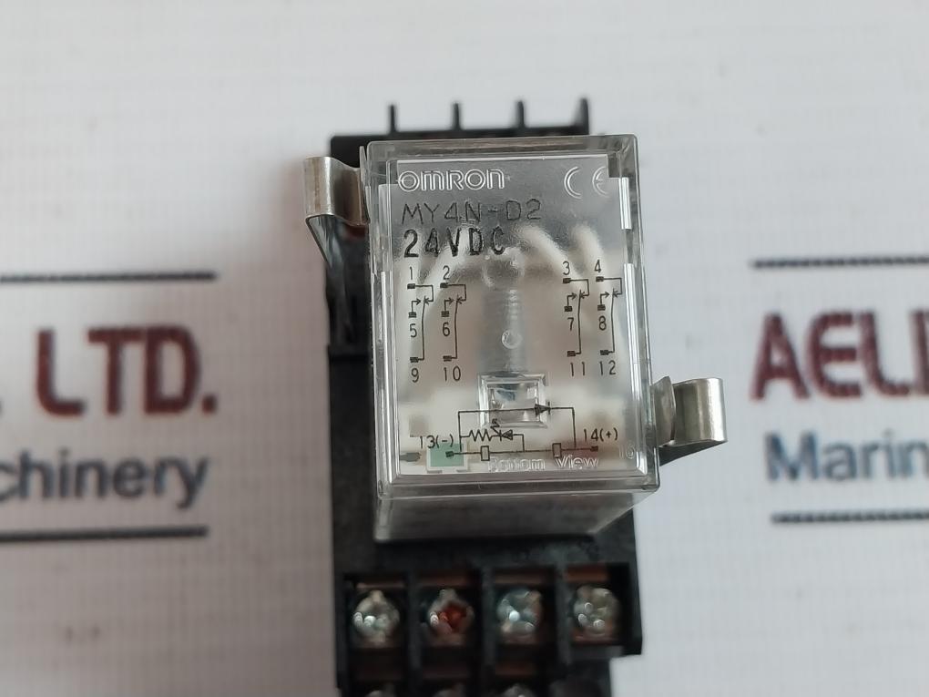 Omron My4n-d2 Power Relay With Base 5a 30vdc