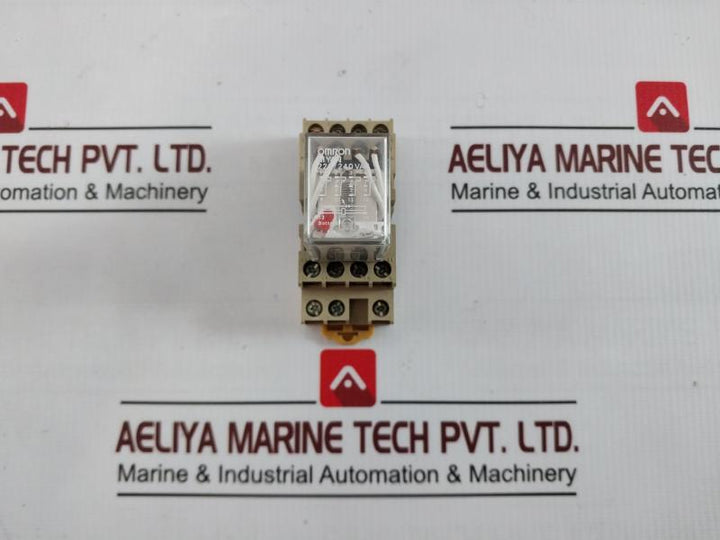 Omron My4N Power Relay With Socket Pyf-14A-n 220/240 Vac 5A 28Vdc