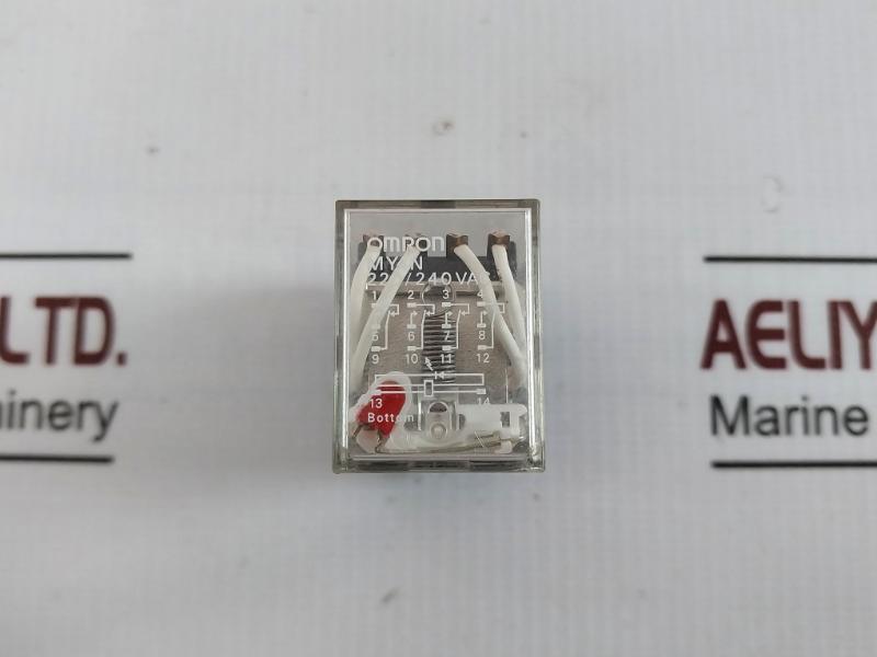 Omron My4N Power Relay With Socket Pyf-14A-n 220/240 Vac 5A 28Vdc