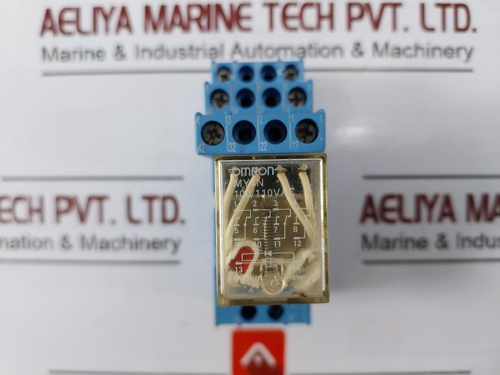 Omron My4N Relay 5A 240Vac 5A 28Vdc Coil 100/110Vac