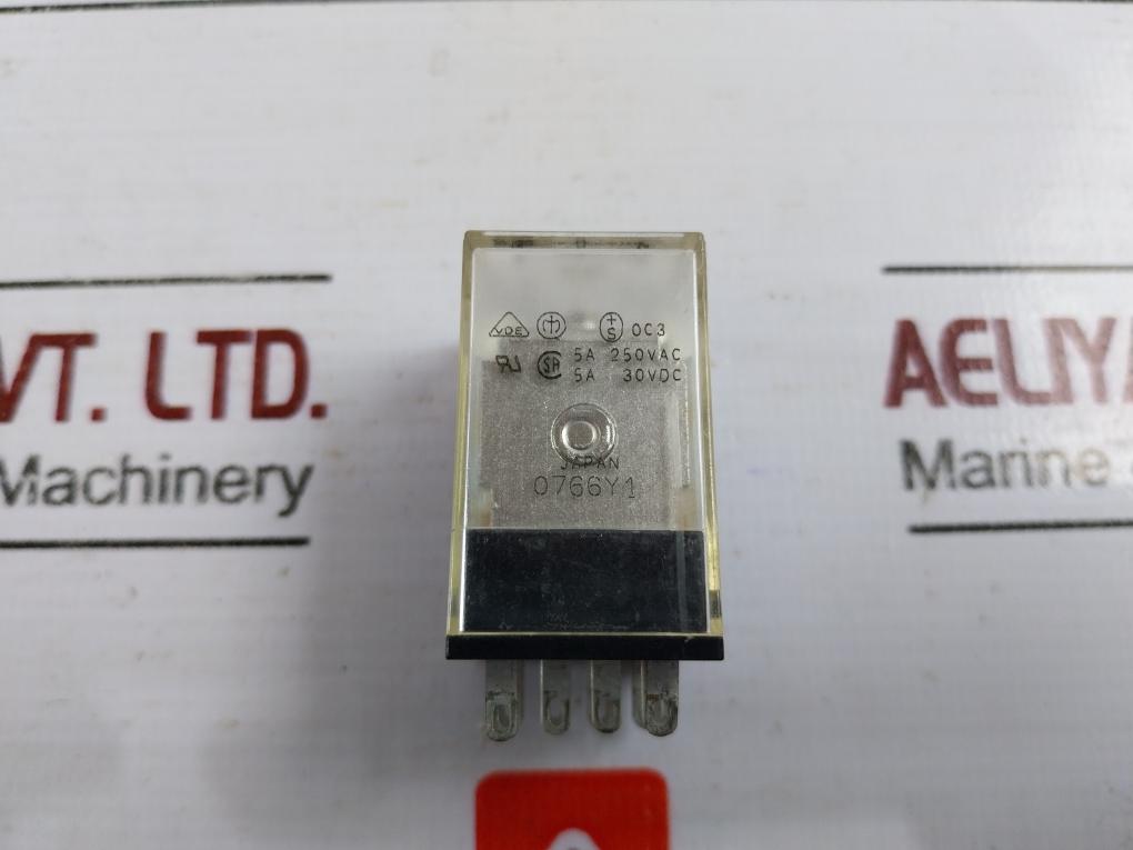 Omron My4 Pin Relay , 24Vdc , 5A 250Vac/30Vdc