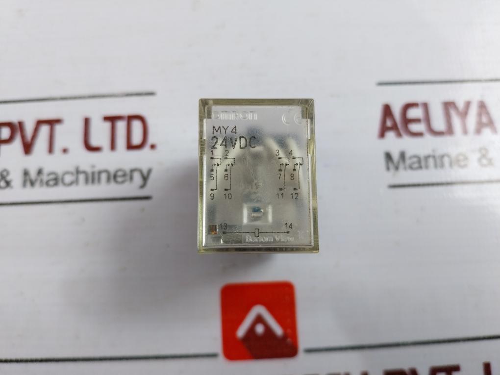 Omron My4 Pin Relay , 24Vdc , 5A 250Vac/30Vdc