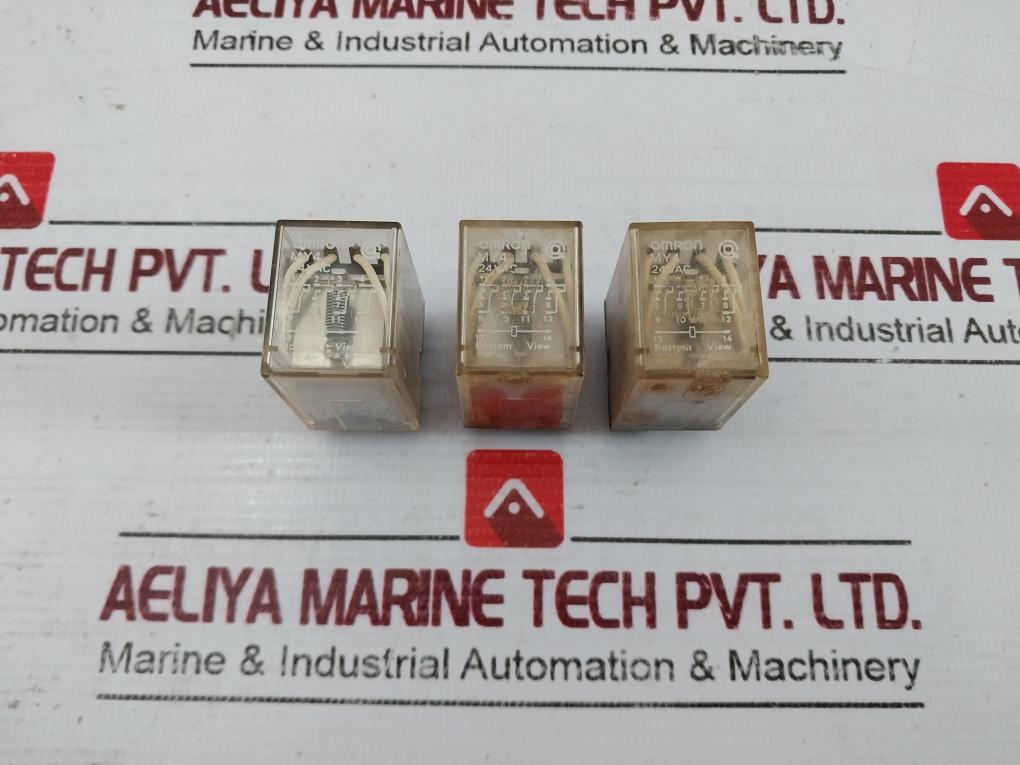 Lot of 3X OMRON MY4 Power Relay 24VAC Coil 5A 240VAC/28VDC