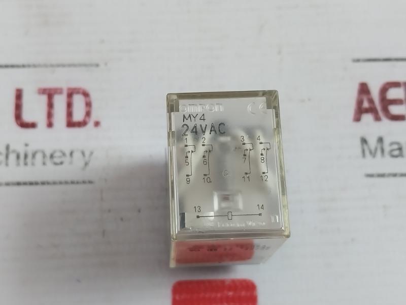 Omron My4 Safety Relay 24Vac 5A 250Vac 30Vdc 11X2Y1