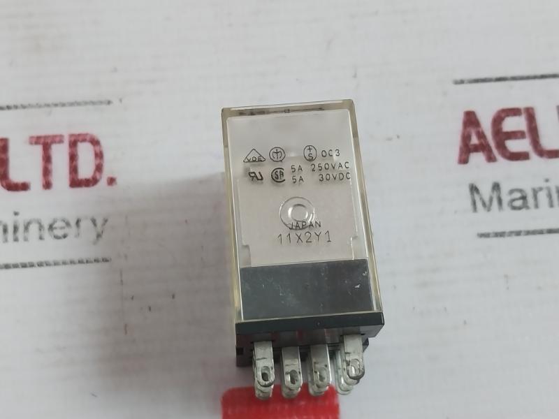 Omron My4 Safety Relay 24Vac 5A 250Vac 30Vdc 11X2Y1