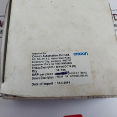 Omron My4n Dc24 Miniature Power Relay 24vdc 5a 250vac/5a 30vdc