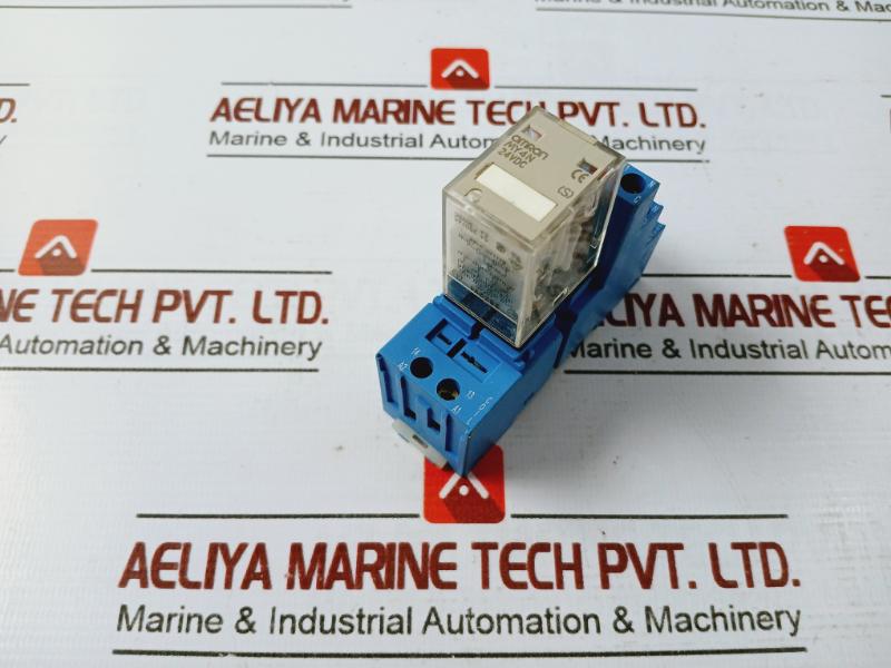 Omron My4n Miniature Power Relay W/ Finder 94.04 Series Socket 5a 250vac 30vdc