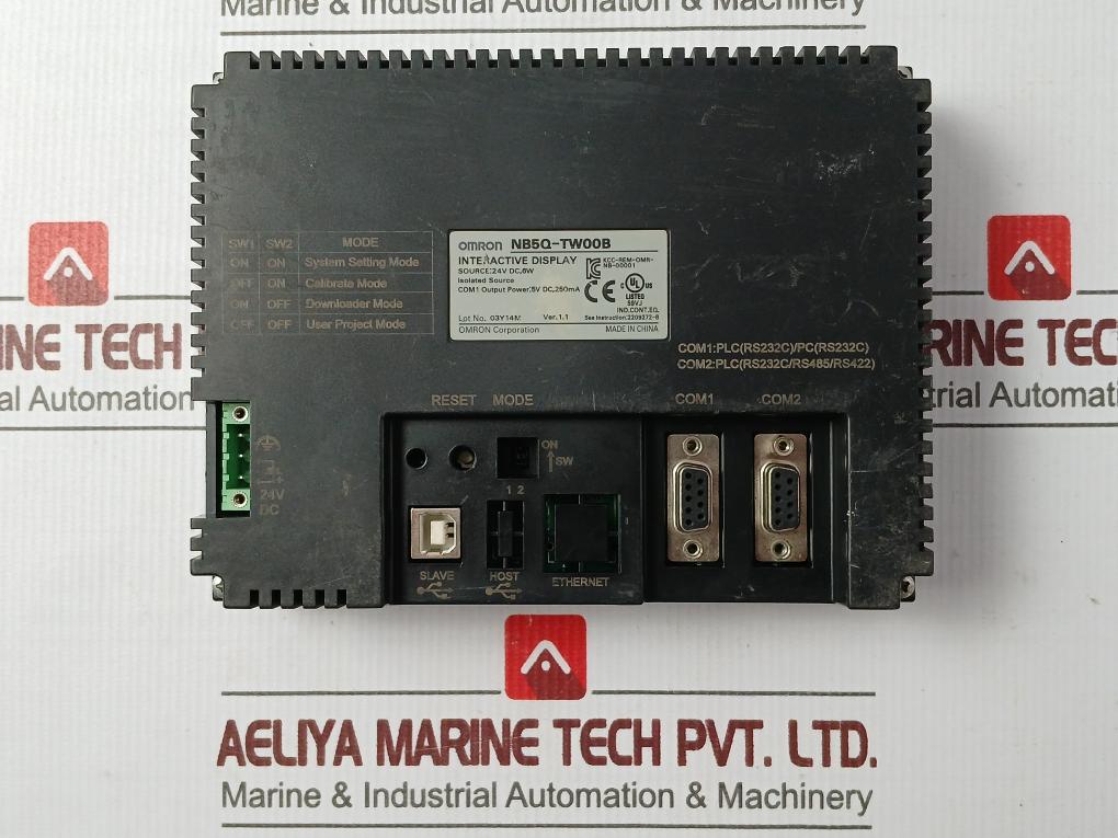 Omron Nb5Q-tw00B Human Machine Interface (Hmi) Touch Screen Panel (Not Working)