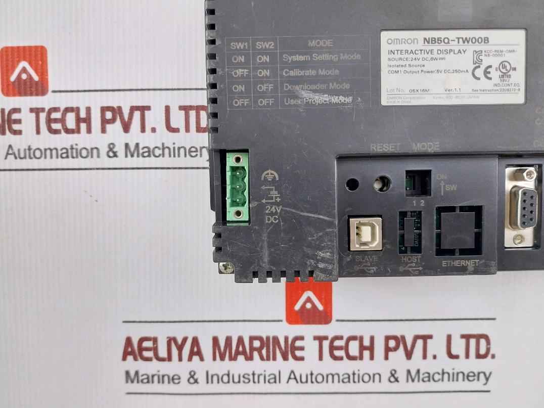 Omron Nb5Q-tw00B Operator Interface Interactive Display 24Vdc 6W (Not Working)