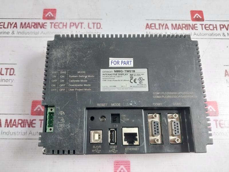 Omron Nb5Q-tw01B Hmi Operator Panel 24V Dc 10W Ver 1.1 5V Dc 250Ma