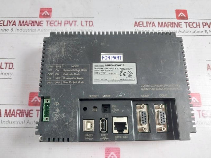 Omron Nb5Q-tw01B Hmi Operator Panel 24V Dc 10W Ver 1.1 5V Dc 250Ma