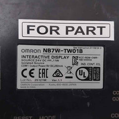 Omron Nb7W-tw01B Interactive Display 24V Dc 11W Ver 1.1 (Not Working)