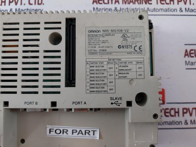 Omron Ns5-mq10b-v2 Hmi Interactive Panel 24v Dc 15w