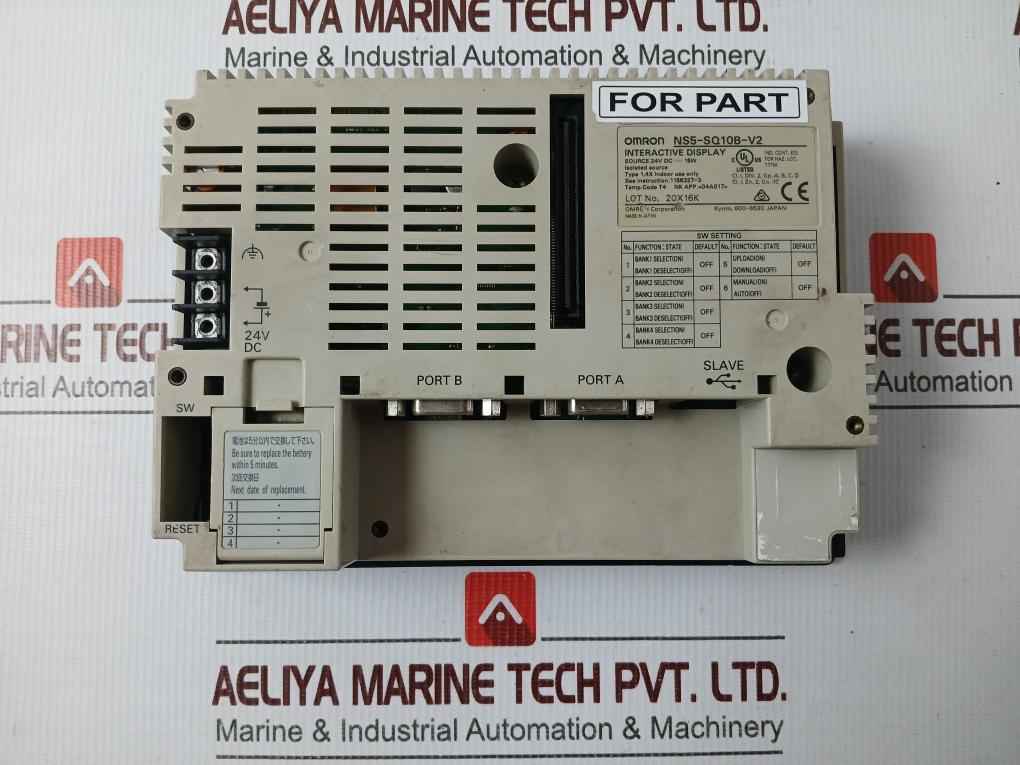 Omron Ns5-sq10B-v2 Programmable Terminal Interactive Display (Not Working)