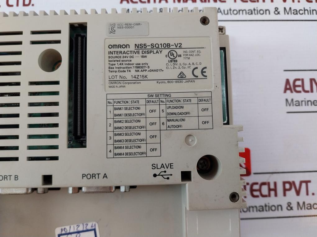 Omron Ns5-sq10B-v2 Touch Panel Interactive Display 24Vdc 15W