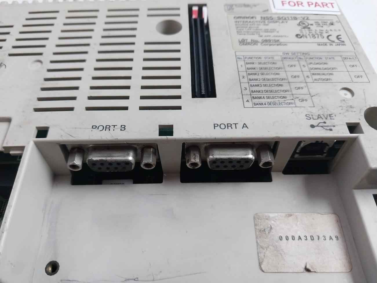 Omron Ns5-sq11B-v2 Interactive Display Hmi Panel 24V Dc (Not Working)