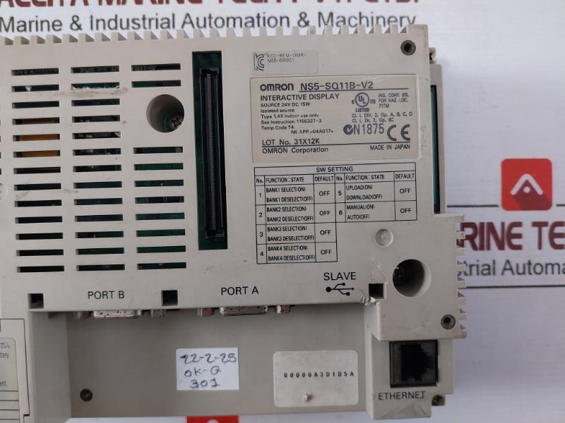 Omron Ns5-sq11B-v2 Programmable Terminal Hmi Module 24Vdc 15W Kcc-rem-omr-ns5-0