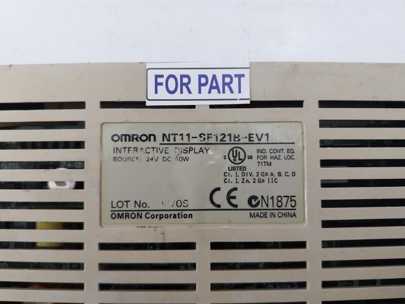 Omron Nt11-sf121B-ev1 Interactive Display 24V Dc 10W 410 Gm
