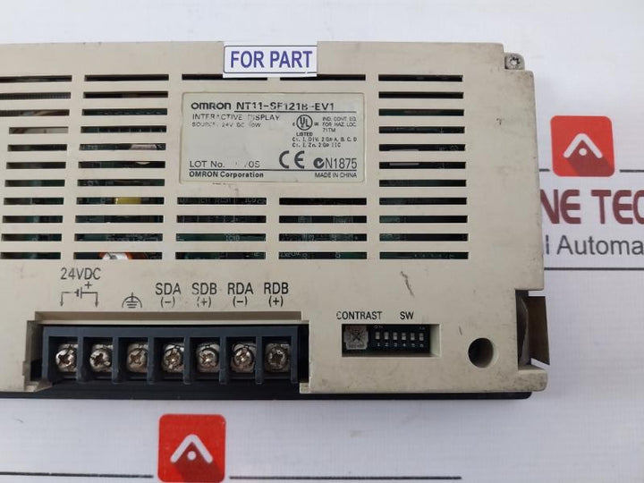 Omron Nt11-sf121B-ev1 Interactive Display 24V Dc 10W 410 Gm