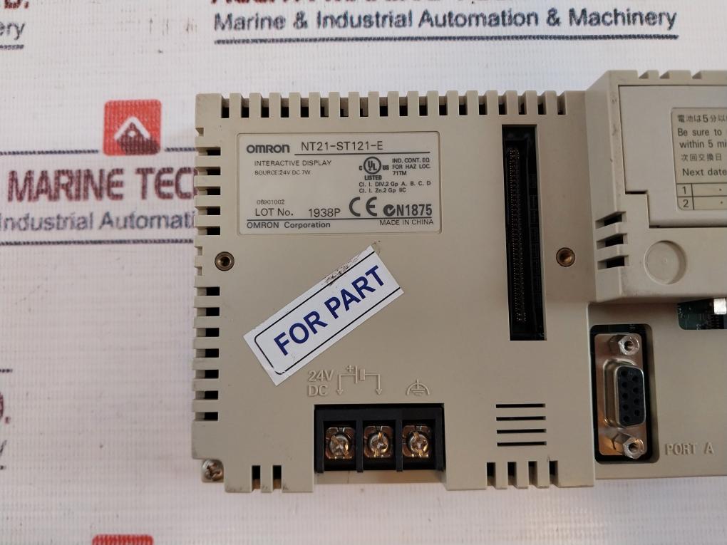 Omron Nt21-st121-e Interactive Display Touch Panel 24V Dc 7W