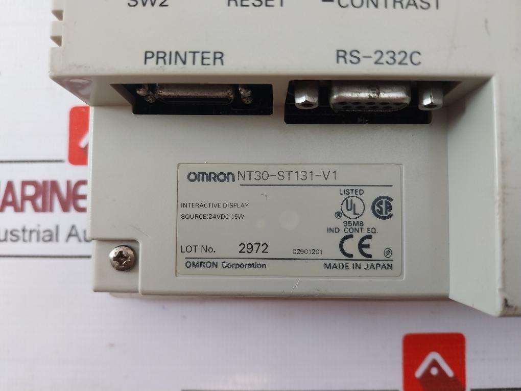 Omron Nt30-st131-v1 Panel Touch Operator Interface, 24Vdc 15W