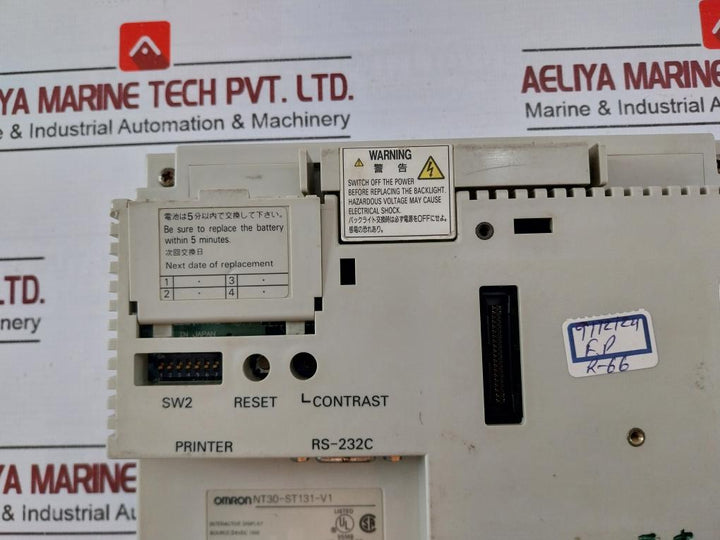 Omron Nt30-st131-v1 Panel Touch Operator Interface, 24Vdc 15W